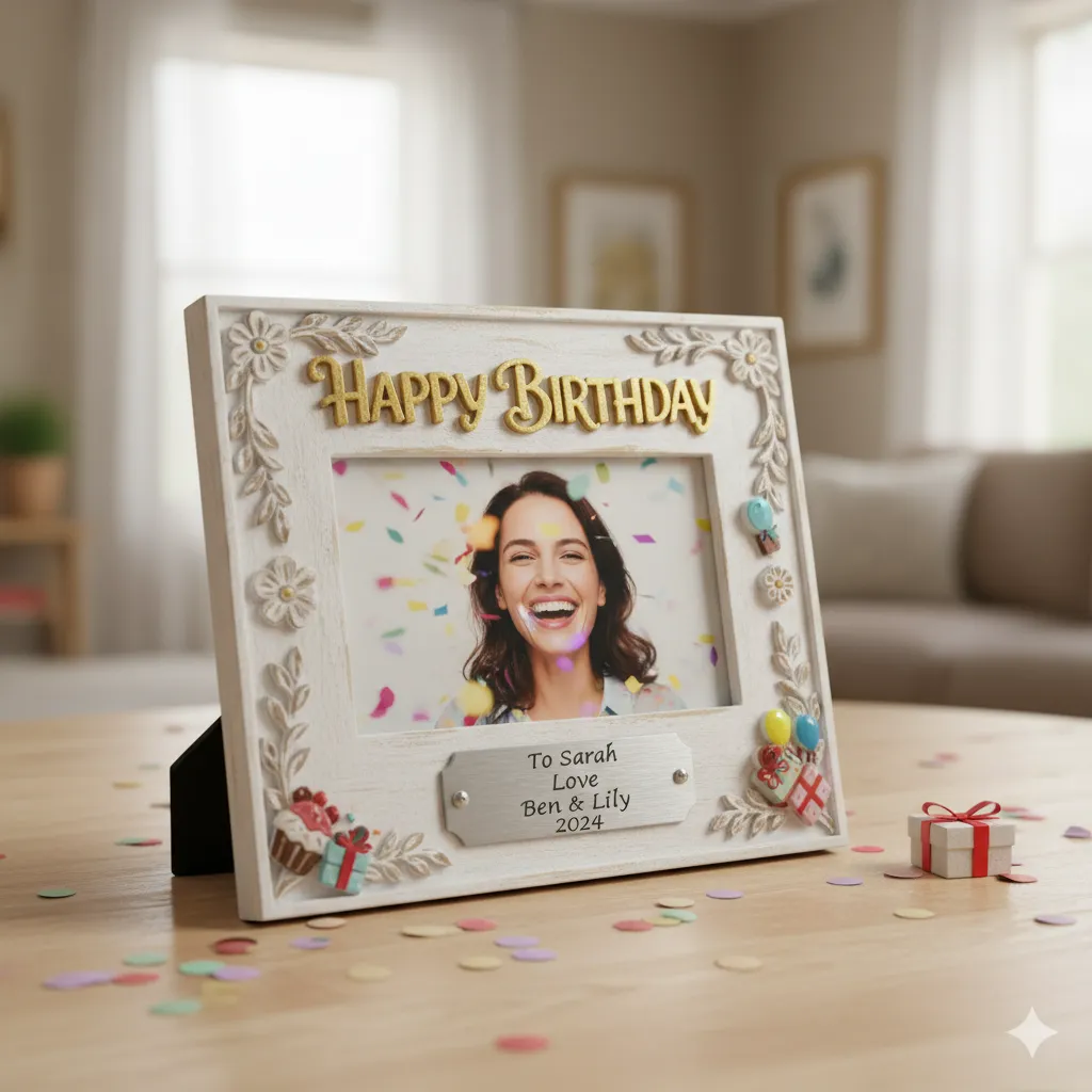 Personalized birthday photo frame